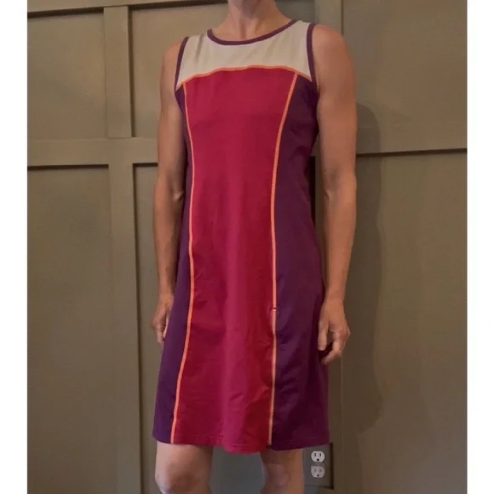 Title Nine Regulator Sleeveless Dress Pink Purple Color Block Athletic Medium